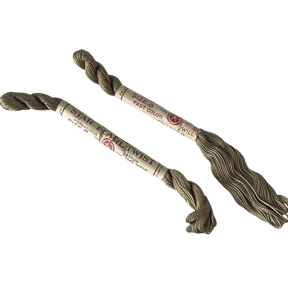 Star Pearl Cotton Embroidery Thread Twists Lot 2 Perle Vintage Craft Supply - Picture 4 of 4